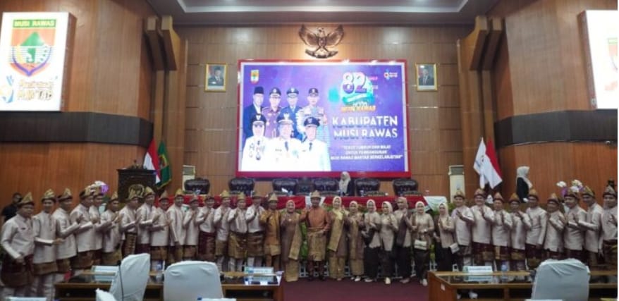Pemerintah Kabupaten Musi Rawas Menggelar Rapat Paripurna DPRD Istimewa Dalam Rangka Memperingati Hari Jadi ke-82 Kabupaten Musi Rawas
