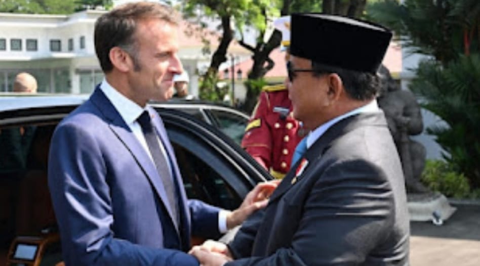 Presiden Prancis di Sambut Meriah di Istana Merdeka