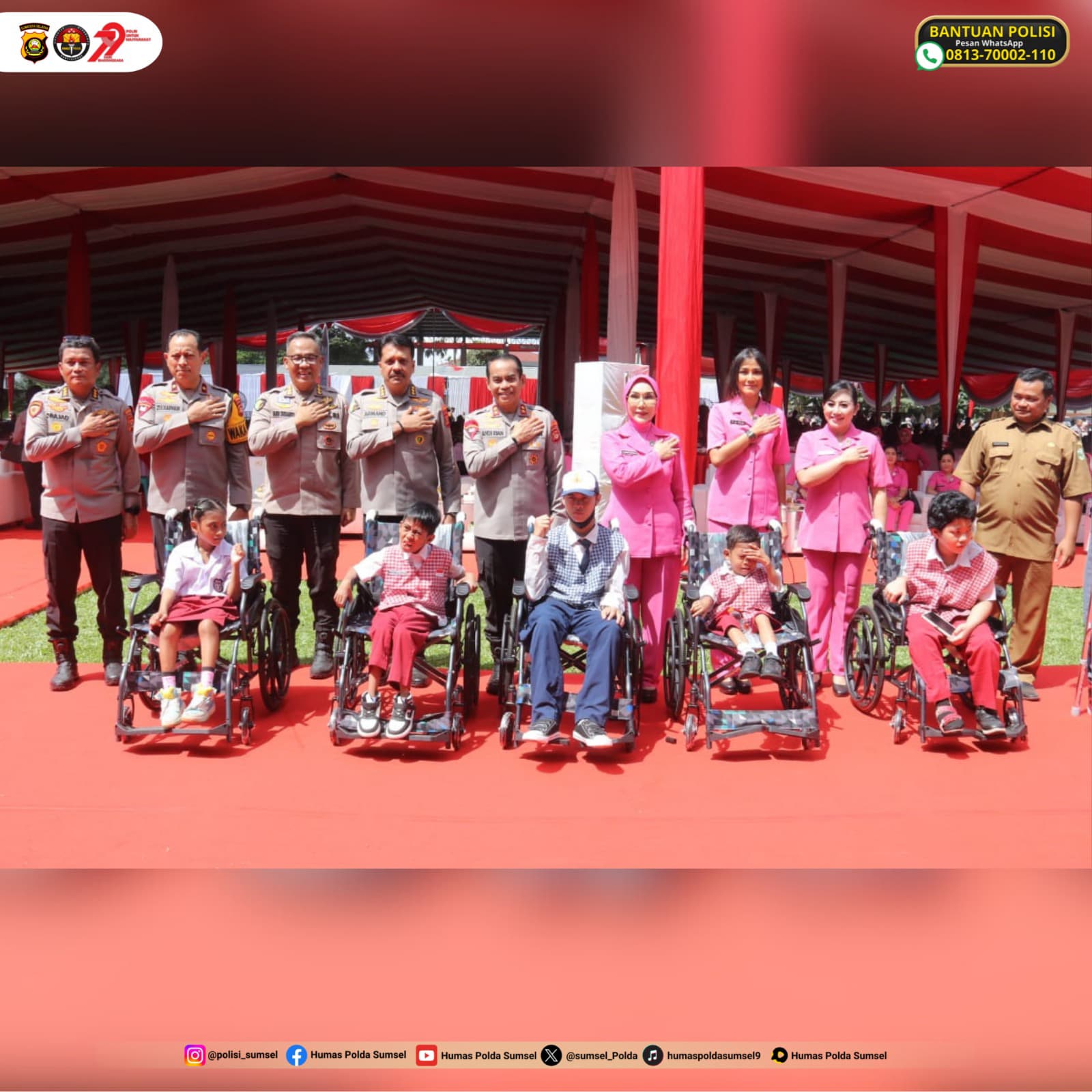 Kapolda Sumsel Irjen Pol Andi Rian R Djajadi, SIK, MH Mengikuti Secara Virtual Puncak Acara Bakti Kesehatan Dalam Rangka Hari Bhayangkara ke-79 Tahun 2025 & HKGB ke- 73 Tahun 2025 Yang Dipimpin Kapolri Jenderal Pol Listyo Sigit Prabowo