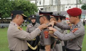 Kapolres Lubuk Linggau Gelar Sertijab dan Korps Raport Kenaikan Pangkat Personel