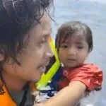 Abdul Rahman Selamatkan Anak Kecil Saat KM Barcelona V A Terbakar di Laut Talise