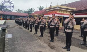 Tingkatkan Kedisiplinan, Personel Satbrimob Polda Sumsel Batalyon B Pelopor Latihan PBB Bersenjata