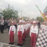 Sekda Ir. H. Trisko Defriyansa Didampingi Oleh Kepala Dinas Pendidikan  H. Firdaus Abky Pelepasan Acara Lomba Gerak Jalan Tingkat SD Se-Kota Lubuk Linggau