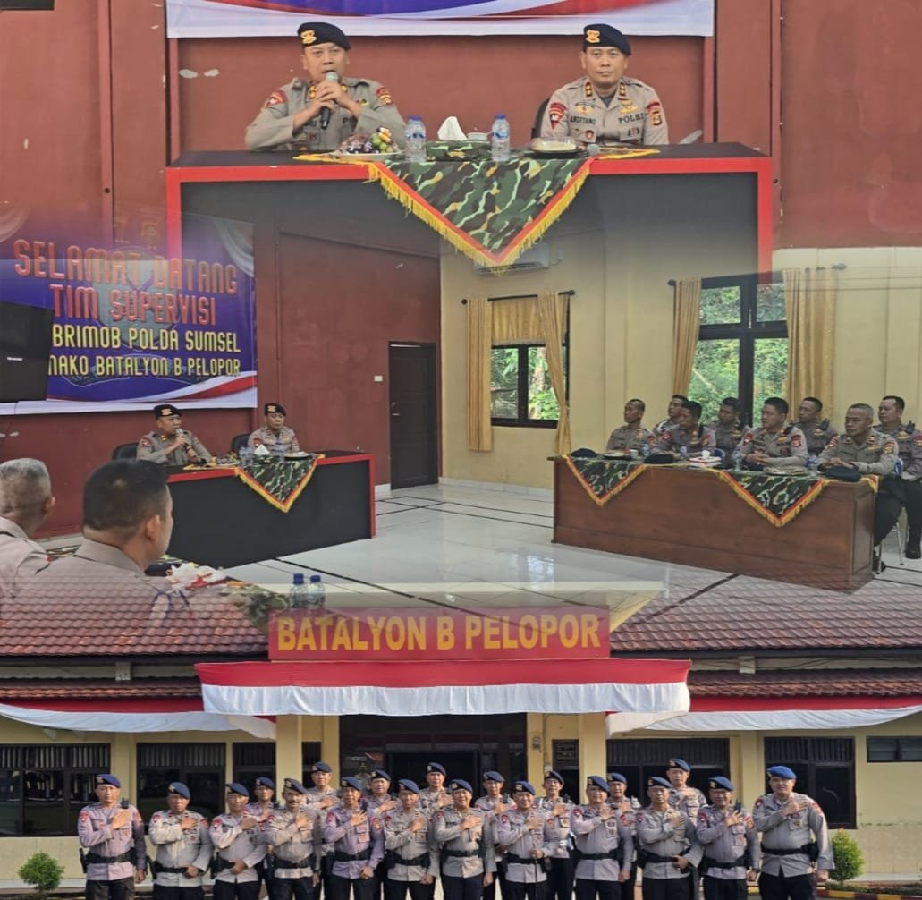 Wadansat Brimob Polda Sumsel AKBP Khairu Nasrudin, S.I.K.,M.H.,Disambut Langsung Oleh Danyon B Pelopor AKBP Andiyano, S.K.M.,M.H