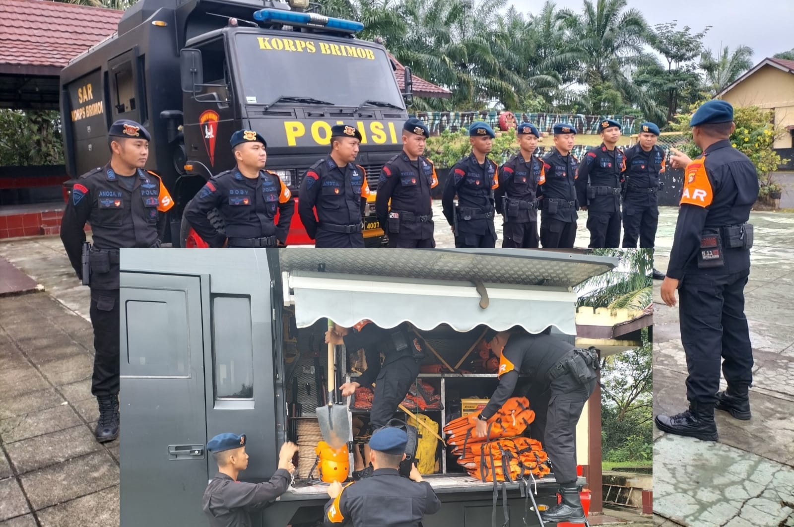 TIM SAR Satbrimob Polda Sumsel Batalyon B Pelopor Gelar Kesiapsiagaan di Mako