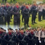 Satbrimob Polda Sumsel Batalyon B Pelopor Ikuti Upacara HUT RI ke-80