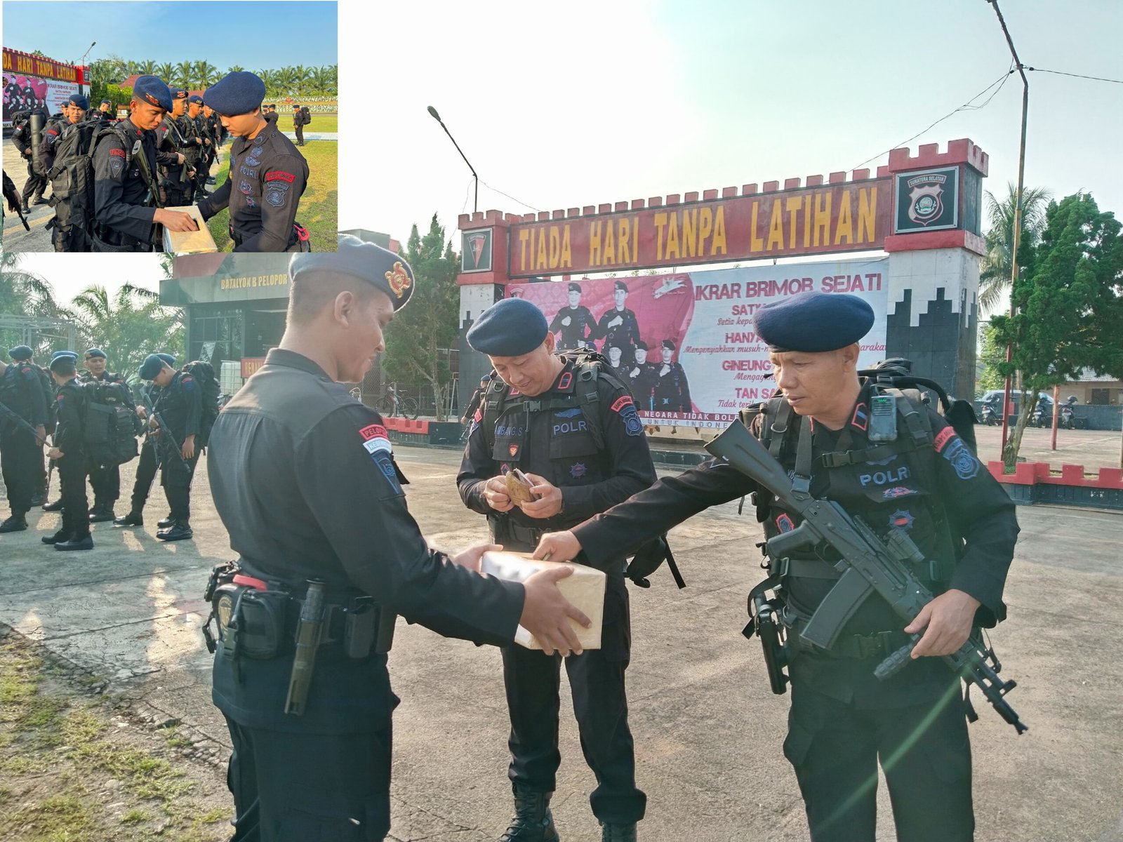 Batalyon B Pelopor Tebar Kepedulian Sosial Lewat Program “Kamis Sedekah”