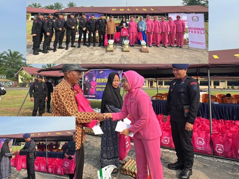 Brimob Peduli, Batalyon B Pelopor Tebar Kepedulian Lewat Bakti Sosial di Lubuklinggau.