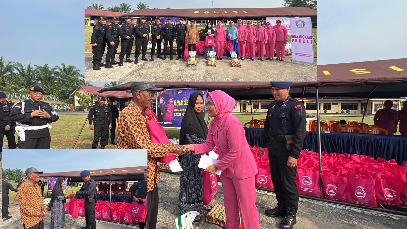 Brimob Peduli, Batalyon B Pelopor Tebar Kepedulian Lewat Bakti Sosial di Lubuklinggau.