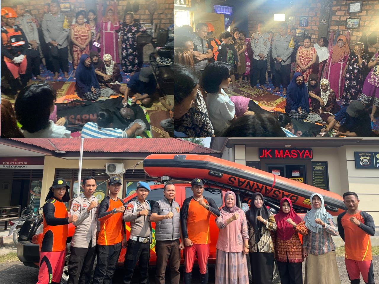 Polsek Muara Lakitan Bersama Basarnas Berhasil Menemukan Jenazah Saidin Korban Tenggelam di Sungai Musi