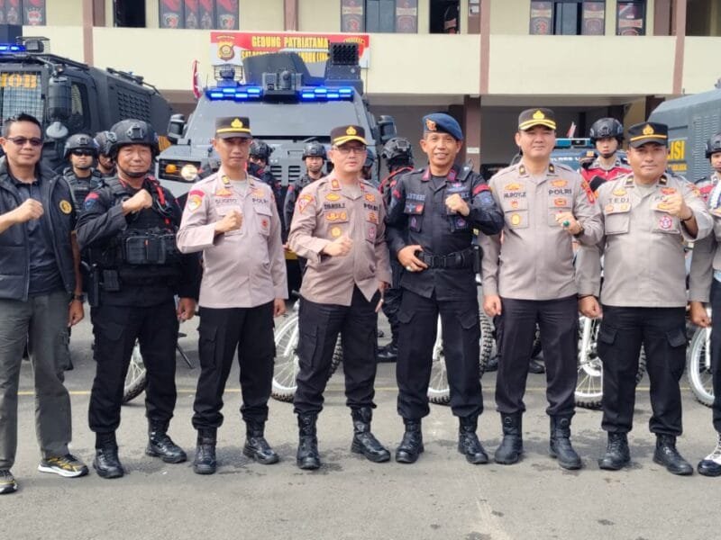 Antisipasi Gangguan Kamtibmas, Batalyon B Pelopor dan Polres Lubuklinggau Gelar Patroli Skala Besar