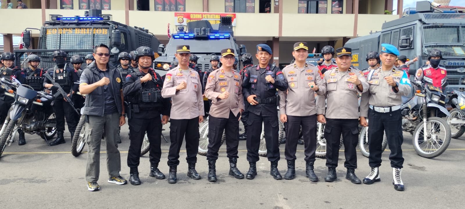 Antisipasi Gangguan Kamtibmas, Batalyon B Pelopor dan Polres Lubuklinggau Gelar Patroli Skala Besar