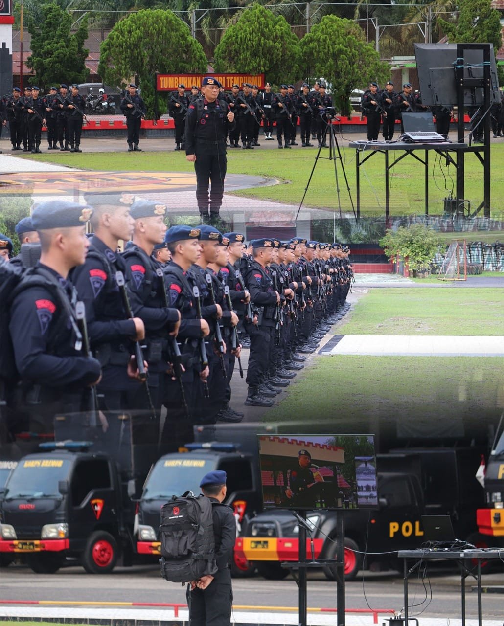 Satbrimob Polda Sumsel Batalyon B Pelopor Gelar Apel Kesatuan, Dansat Brimob Tekankan Kesiapsiagaan Hadapi Dinamika Kamtibmas