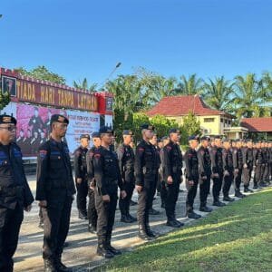 Batalyon B Pelopor Polda Sumsel Gelar Apel Pagi Secara Virtual, Tegaskan Kesiapsiagaan Personel dan Peralatan