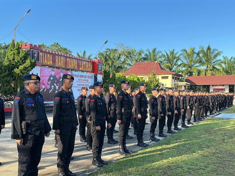 Batalyon B Pelopor Polda Sumsel Gelar Apel Pagi Secara Virtual, Tegaskan Kesiapsiagaan Personel dan Peralatan