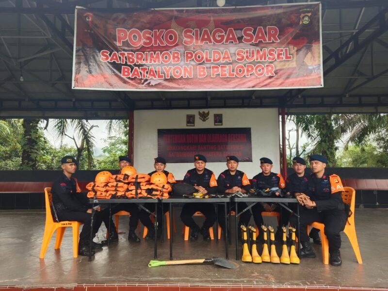 Hadapi Cuaca Ekstrem, Brimob Batalyon B Siaga di Lubuklinggau