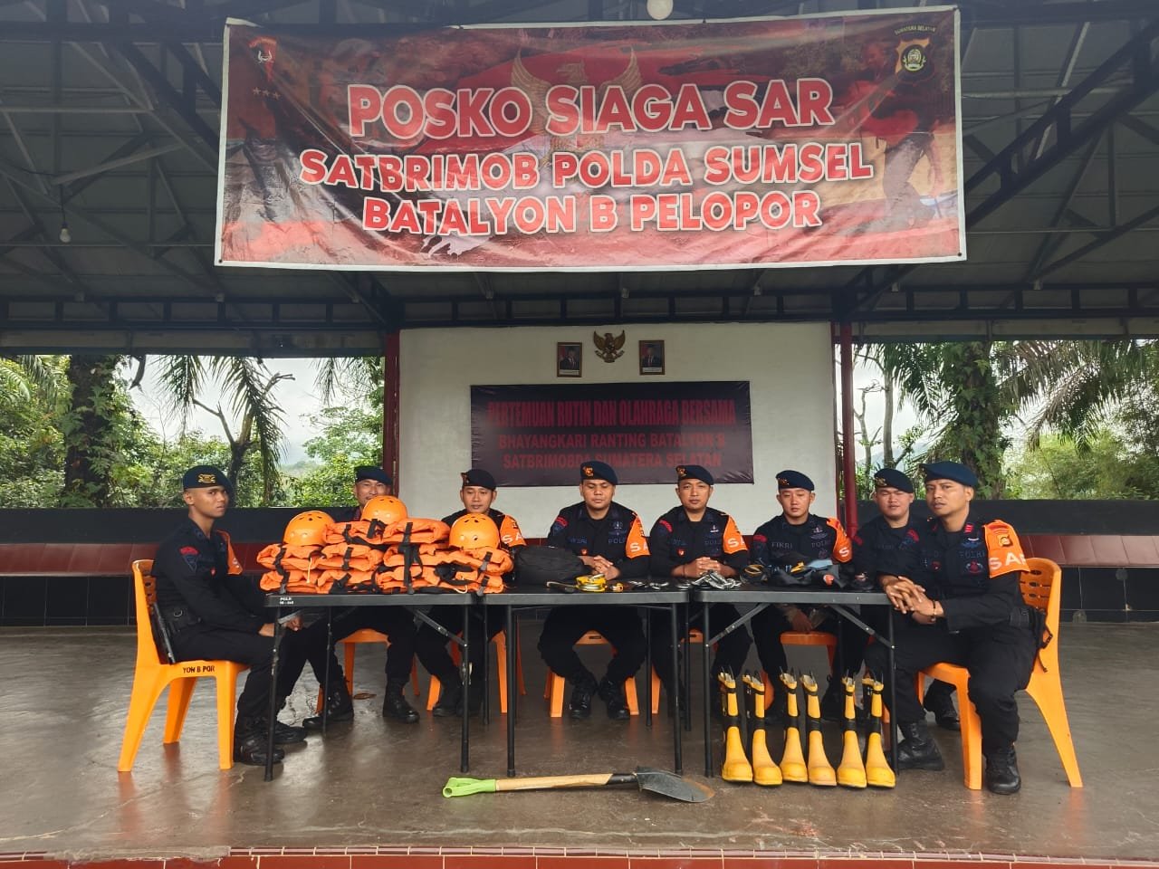 Hadapi Cuaca Ekstrem, Brimob Batalyon B Siaga di Lubuklinggau