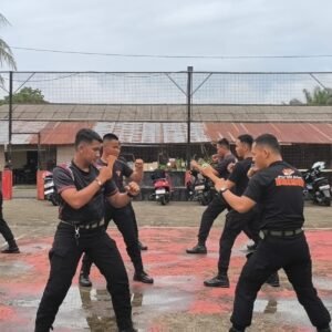 Batalyon B Pelopor Asah Ketangguhan Melalui Latihan AA Boxer.