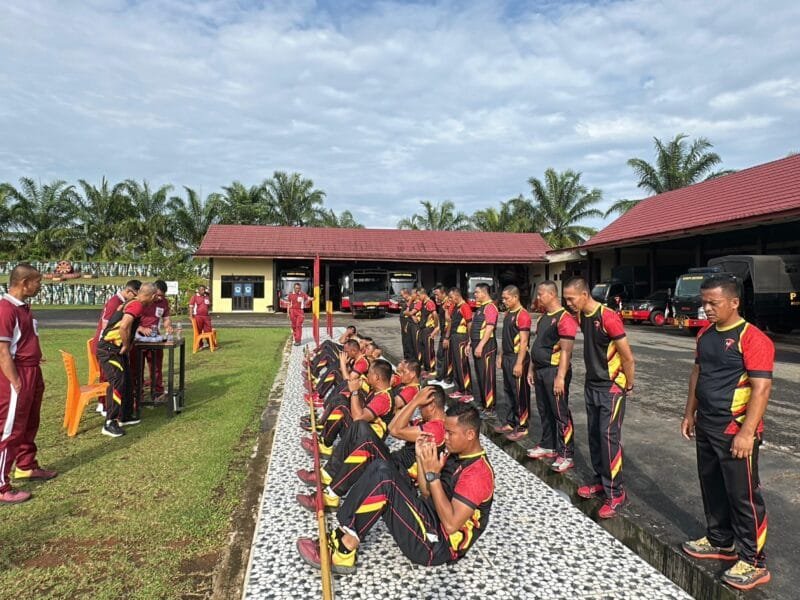 Satbrimob Polda Sumsel Batalyon B Pelopor Gelar TKJ Periodik II 2025 : Wujud Komitmen Tingkatkan Kesiapan Fisik Personel
