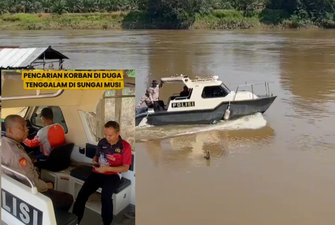 Heboh ! Korban Diduga Tenggelam di  Sungai Musi ,Polsek Ma.Lakitan Polres Musi Rawas Sigap Lakukan Pencarian