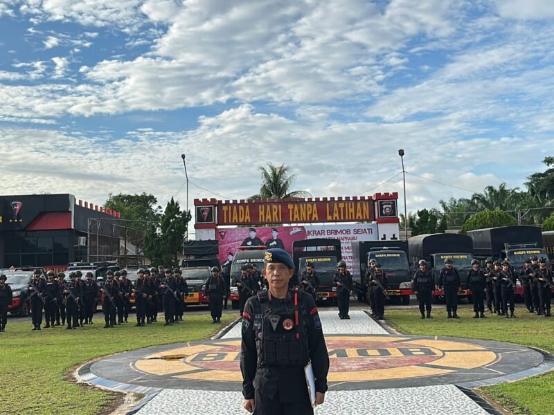 Pastikan Kesiapan Tempur Personel dan Alutsista, Batalyon B Pelopor Ikut Apel Virtual