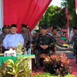 Personil Batalyon B Pelopor mengikuti Upacara HUT TNI ke-80 di Lubuklinggau