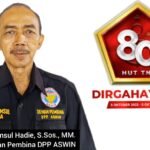 Ketua Dewan Pembina DPP ASWIN Mengucapkan Selamat Bagi TNI Yang Semakin Tangguh dan  Profesional serta selalu Berdiri Bersama Rakyat.