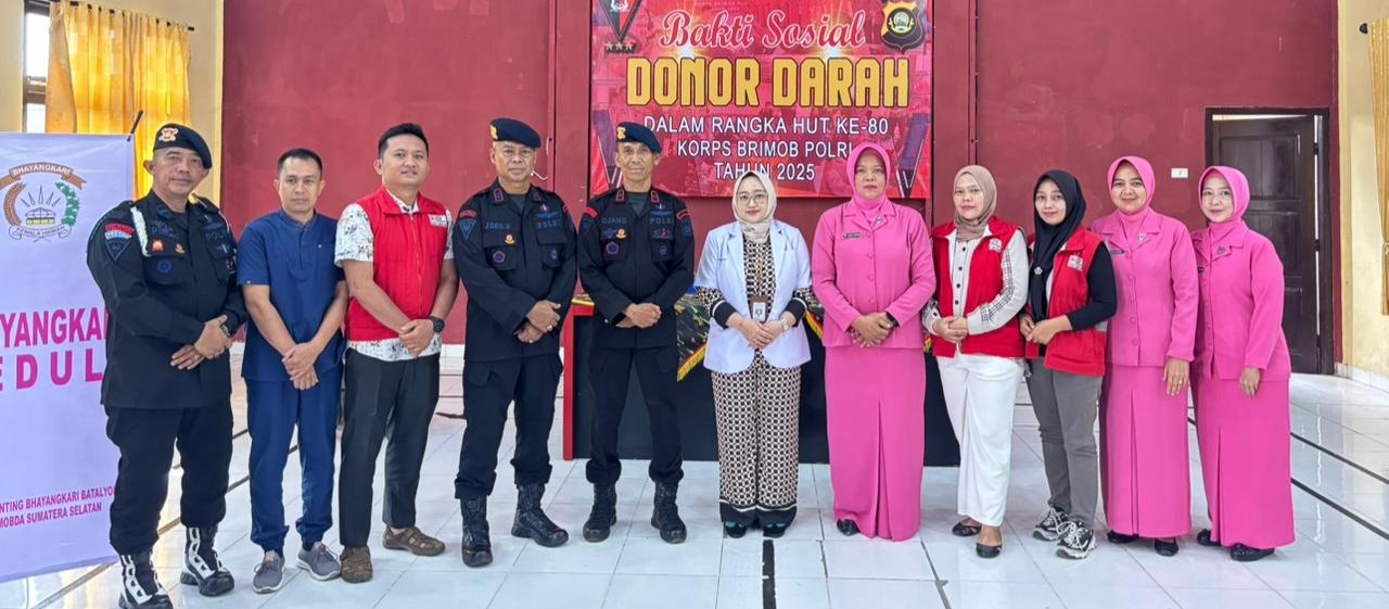 Batalyon B Pelopor Gelar Donor Darah Sambut HUT ke-80 Korps Brimob Polri