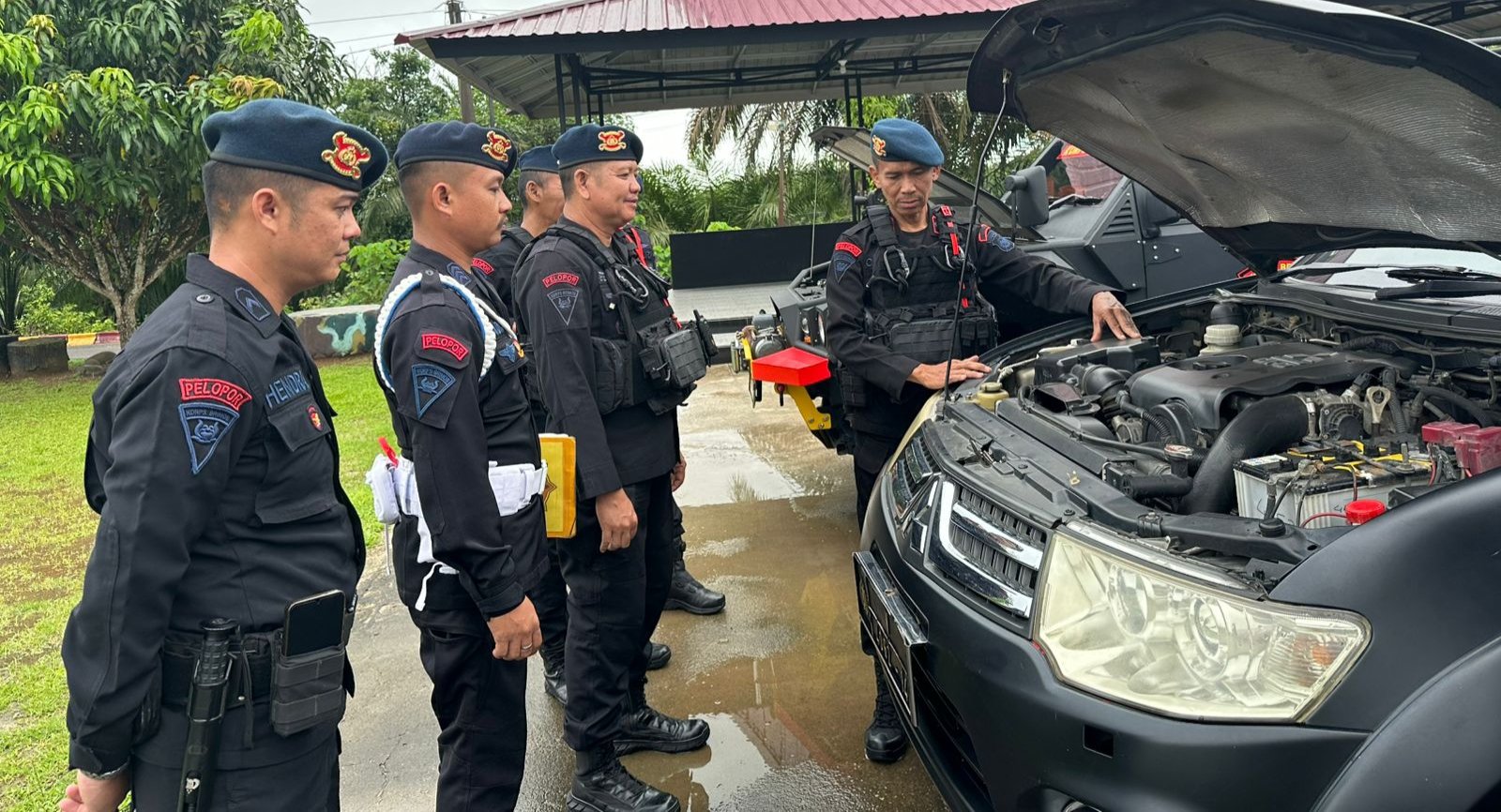 Satbrimob Polda Sumsel Batalyon B Pelopor  Gelar Pemeriksaan Kendaraan dan Peralatan di Lubuklinggau