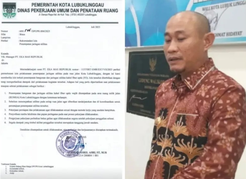 Wako Lubuk Linggau Tegaskan Stop Pengerjaan Jaringan Provider Myrepublic Karena Tidak Mematuhi Rekomendasi