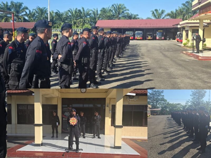 Batalyon B Pelopor Lubuklinggau Gelar Apel Siaga, Tegaskan Komitmen Kesiapsiagaan 24 Jam