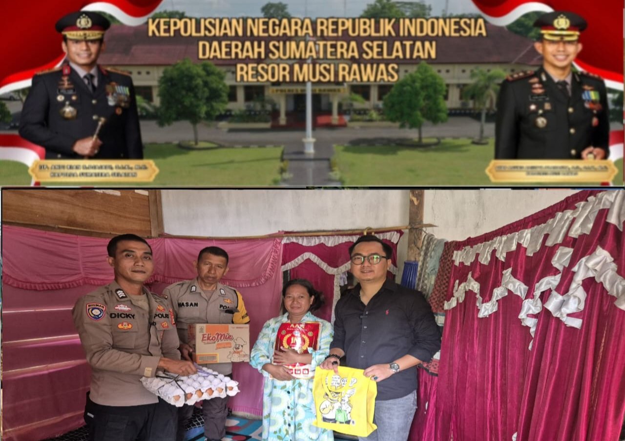 Jumat Barokah, Polsek Muara Beliti Salurkan Bantuan Sembako untuk Warga Kurang Mampu