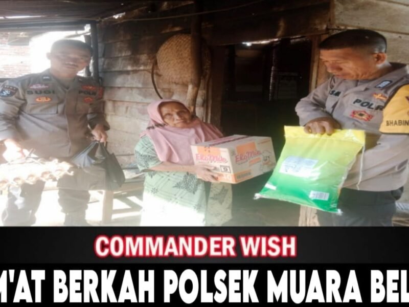 Jumat Barokah, Polsek Muara Beliti Salurkan Bantuan Sembako untuk Warga Kurang Mampu