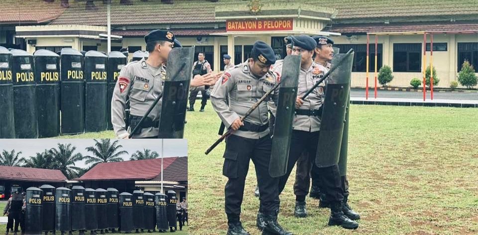 Tingkatkan Kemampuan Pengendalian Massa, Satbrimob Polda Sumsel Batalyon B Pelopor Gelar Latihan PHH