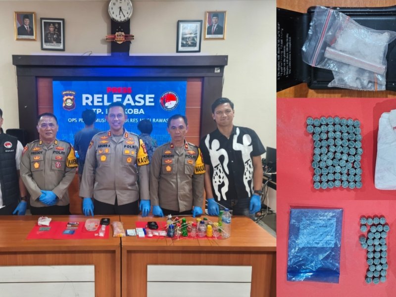 Kapolres Musi Rawas Amankan Pelaku Narkotika di Desa Tanah Periuk, Sita Ekstasi dan Sabu