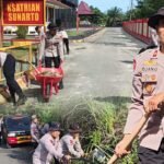 Tindak Lanjuti Arahan Presiden, Satbrimob Polda Sumsel Batalyon B Pelopor Laksanakan Korve di Lingkungan Mako