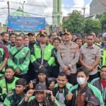 Ratusan Ojol Padati Mapolres Lubuk Linggau, Dukung Keselamatan Berlalu Lintas dan Terima Sembako Gratis