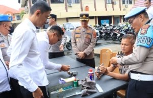 Wakapolres Lubuk Linggau Pimpin Pemeriksaan Senpi dan Kendaraan Dinas