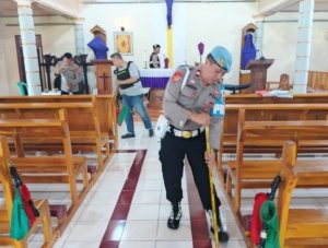 Wujudkan Lingkungan Ibadah yang Asri, Polres Musi Rawas Gelar Program BELIDA di 10 Gereja