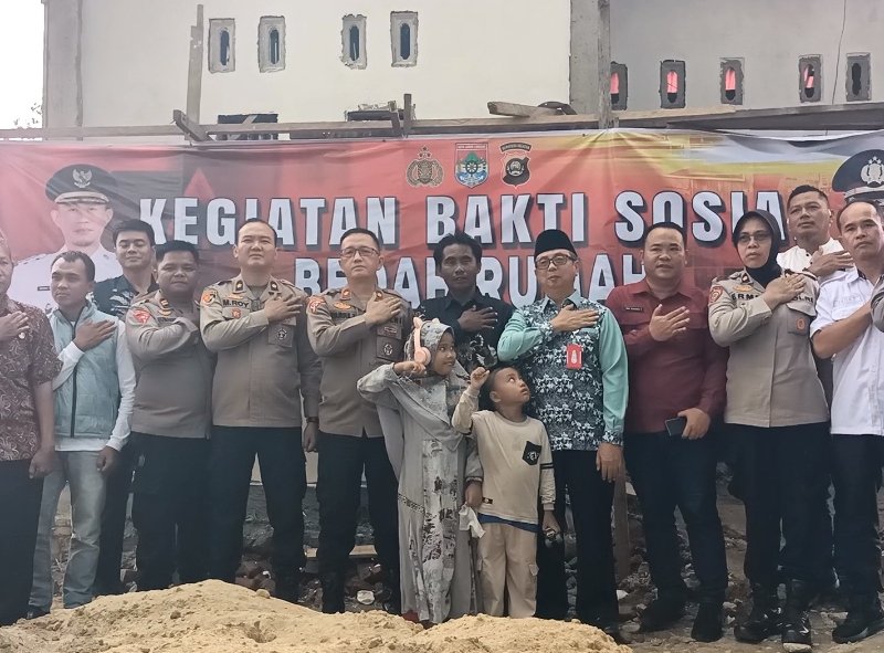 Polres Lubuklinggau dan Pemkot Bedah Rumah Korban Puting Beliung, Progres Capai 75 Persen