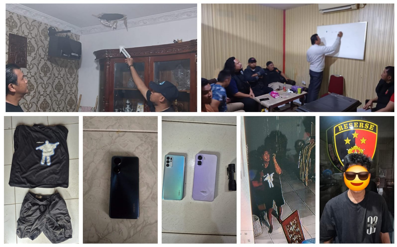 Pelaku Curat Jebol Plafon Ditangkap Kurang dari 12 Jam, Tiga HP Raib