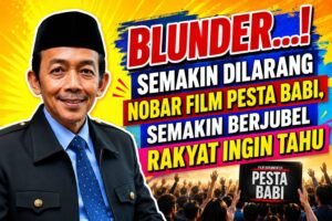 Blunder…! Semakin Dilarang Nonton Bareng Film Pesta Babi, Rakyat Semakin Berjubel Ingin Tahu  Oleh: Aceng Syamsul Hadie, S.Sos., MM  Ketua Dewan Pembina Pusat ASWIN (Asosiasi Wartawan Internasional)