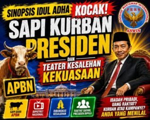 Sinopsis Idul Adha Kocak: Sapi Kurban Presiden dan Teater Kesalehan Kekuasaan Oleh Aceng Syamsul Hadie (ASH)