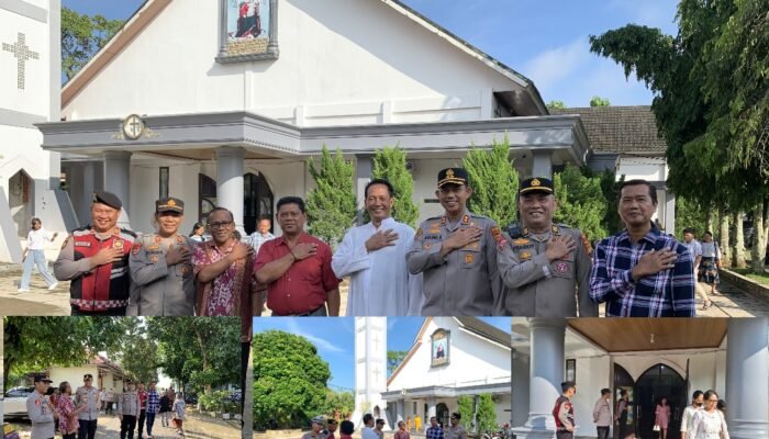 Pastikan Ibadah Kondusif, Kapolres Musi Rawas Pantau Keamanan Gereja