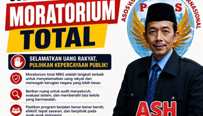 Moratorium Total MBG: Menyelamatkan Uang Rakyat dan Memulihkan Kepercayaan Publik  Oleh: Aceng Syamsul Hadie (ASH)