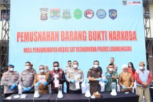 1,4 Kg Sabu Dimusnahkan Polres Lubuk Linggau, Forkopimda Hadir Menyaksikan