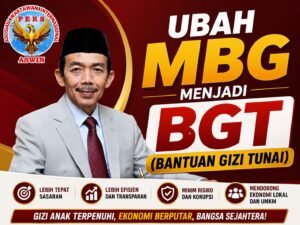 Ubah MBG Menjadi Bantuan Gizi Tunai: Kebijakan yang Lebih Tepat Sasaran dan Efisien Oleh Aceng Syamsul Hadie (ASH)