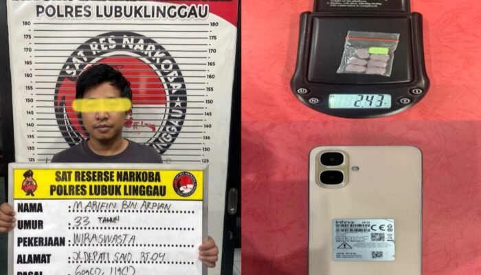 Edarkan Ekstasi Berlogo ‘LV’ dan ‘Minion’, Pria di Lubuk Linggau Dibekuk Satresnarkoba