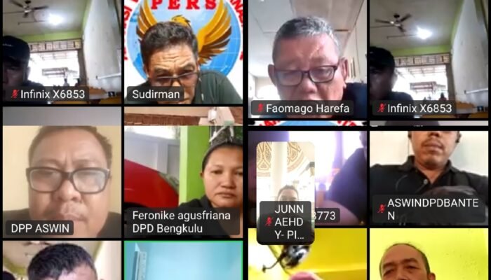 ASWIN Gelar Zoom Meeting Nasional, Tekankan Pentingnya Sertifikasi Internasional bagi Wartawan