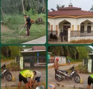 Ketua RT 07 Pimpin Gotong Royong Perdana, Warga Bersihkan Lingkungan dan Mushola Al Mu’allimin